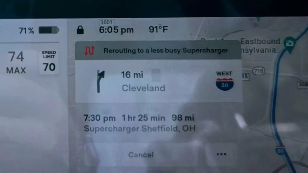 Supercharging Navigation System -Tesla